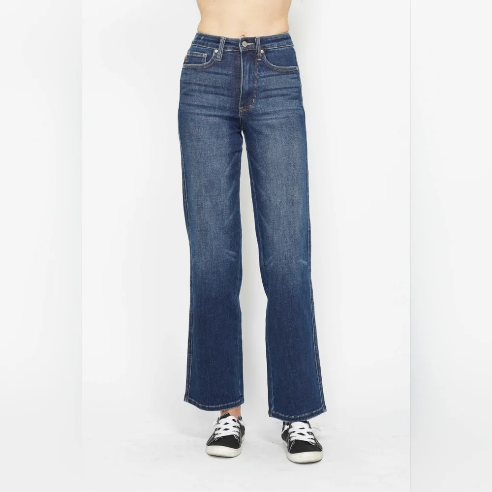 Judy Blue High Rise Tummy Control Straight Leg Stretch Jeans Regular Plus NEW✨️ - Picture 4 of 12